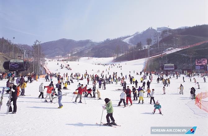 Trượt tuyết ở Hàn Quốc thu hút nhiều khách du lịch